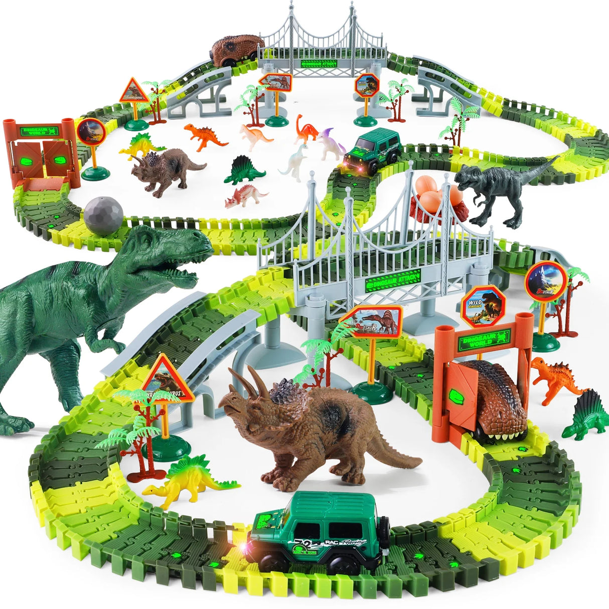 Dinosaur Adventure Track Deluxe - 215 PCS