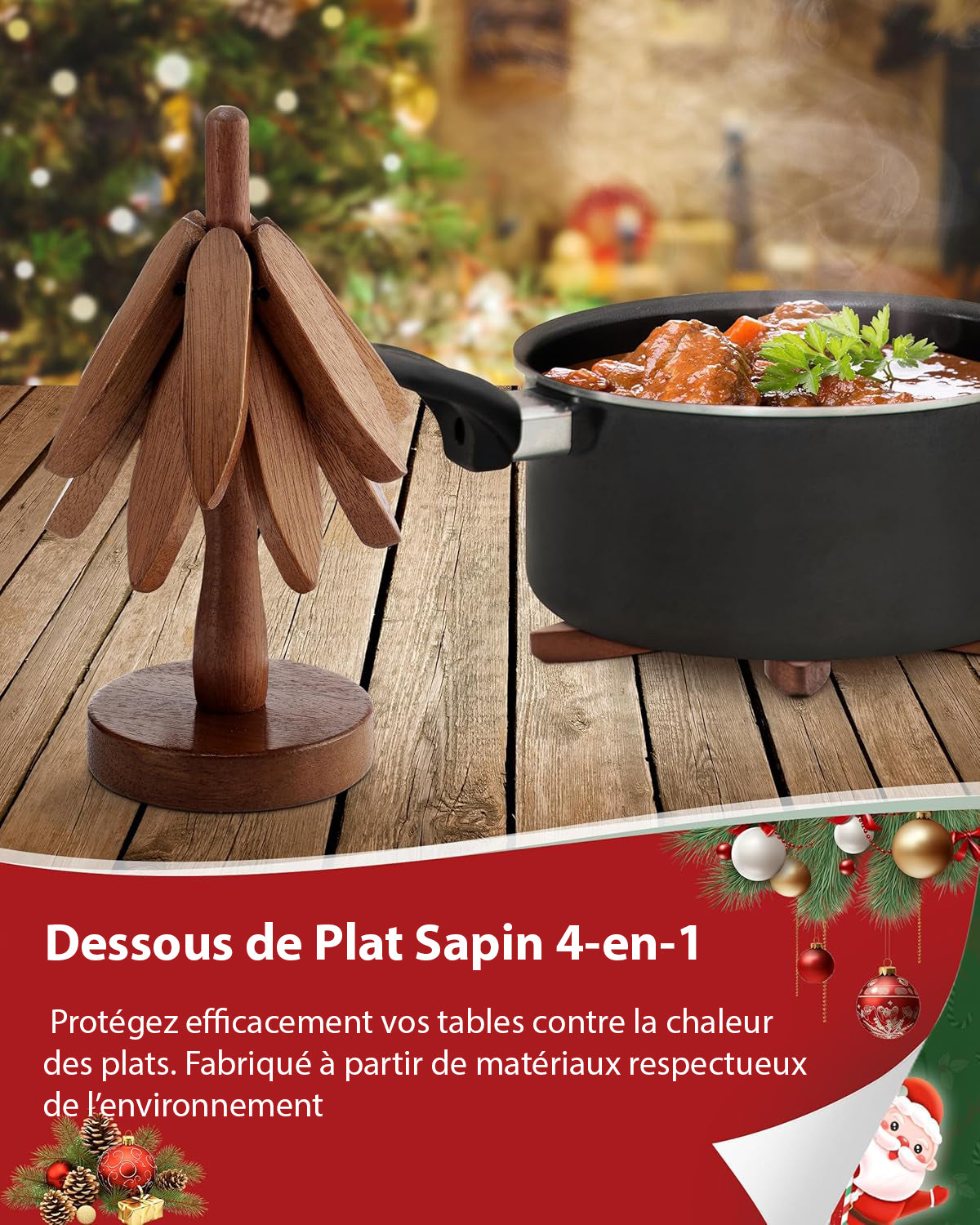 “Dessous de Plat Sapin 4-en-1