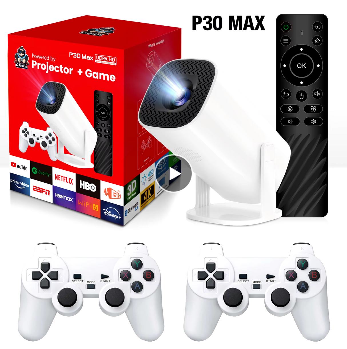 GameVision Pro Max - Console de Jeu & Projecteur Tout-en-Un