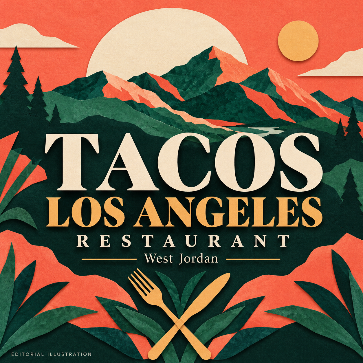 AI-generated editorial illustration for TACOS LOS ANGELES RESTAURANT