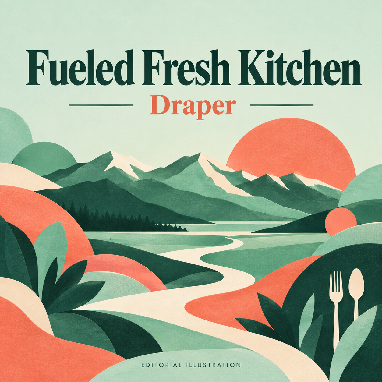 AI-generated editorial illustration for Fueled Fresh Kitchen