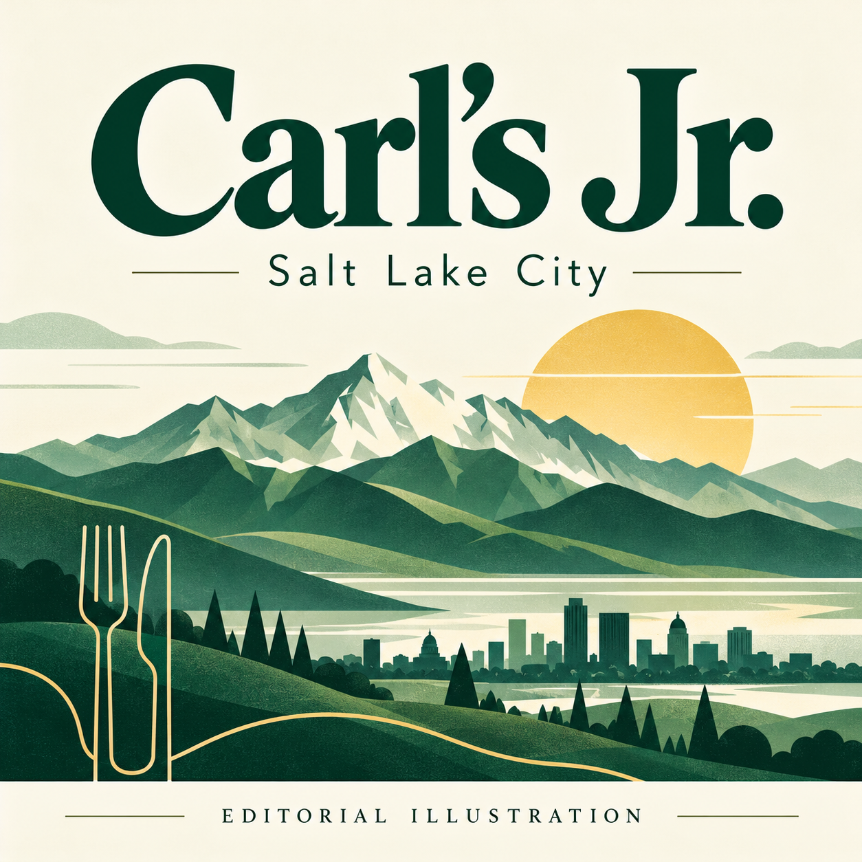 AI-generated editorial illustration for Carl's Jr.