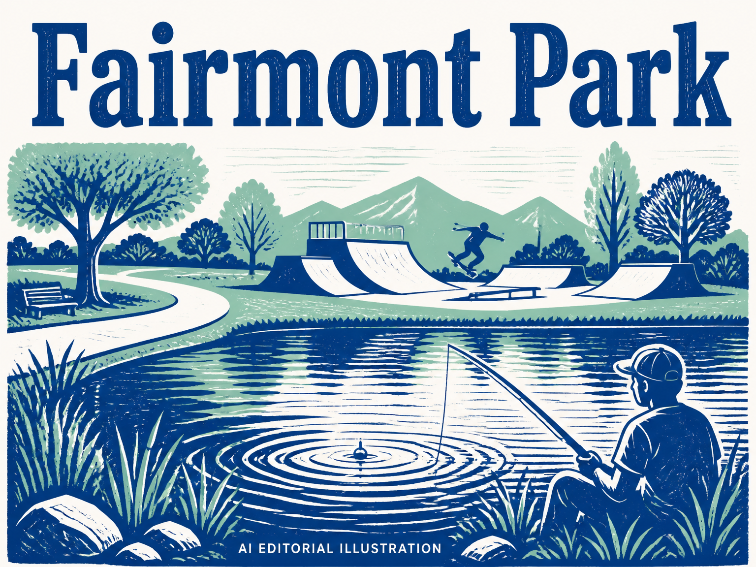 AI-generated editorial illustration for Fairmont Park